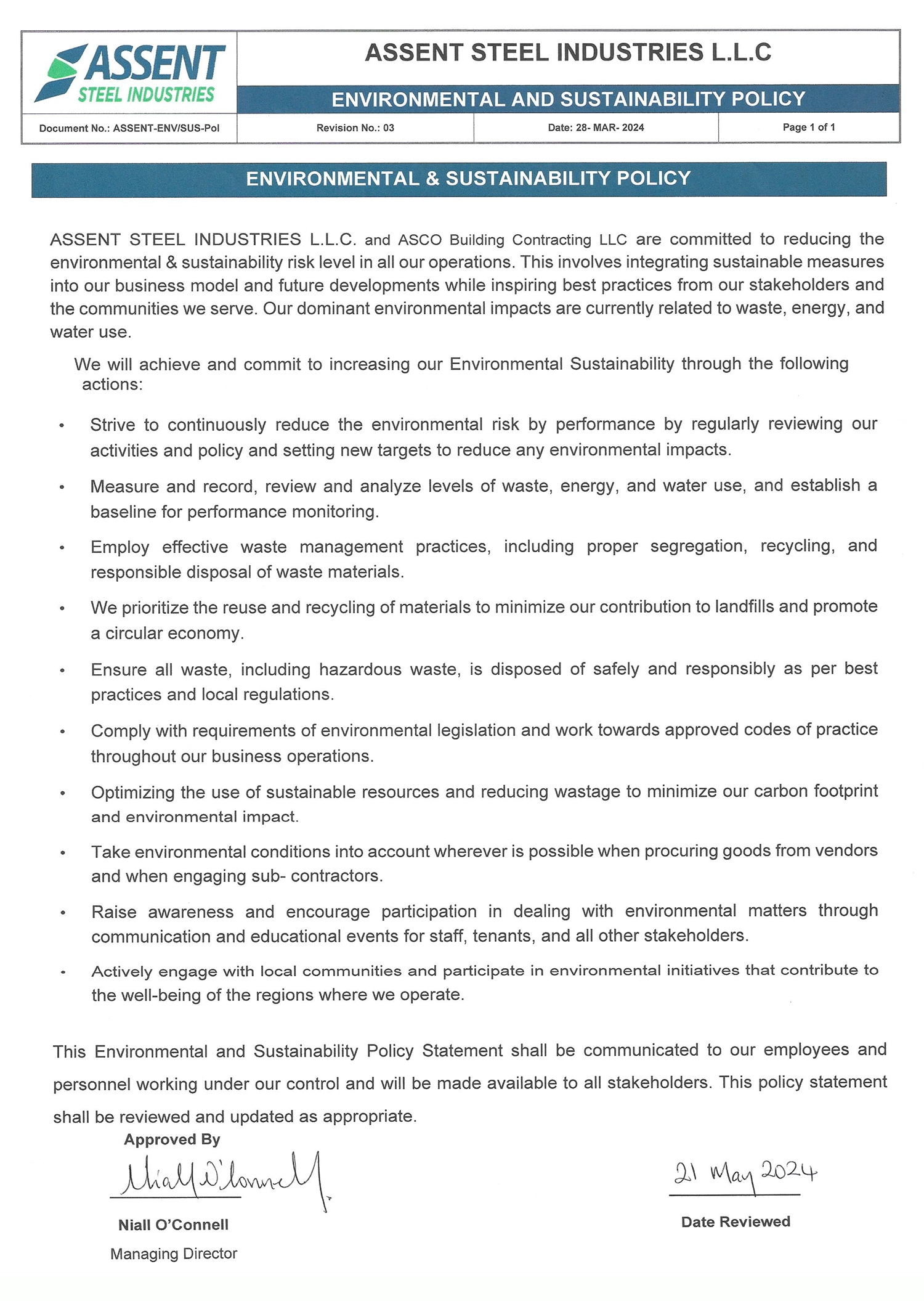 Sustainability And Social Responsibility